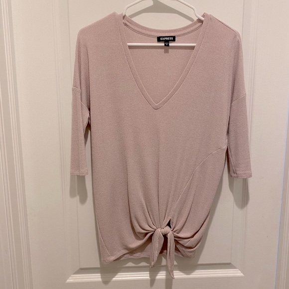 COPY - Express Blush Side Tie Top - Picture 1 of 3